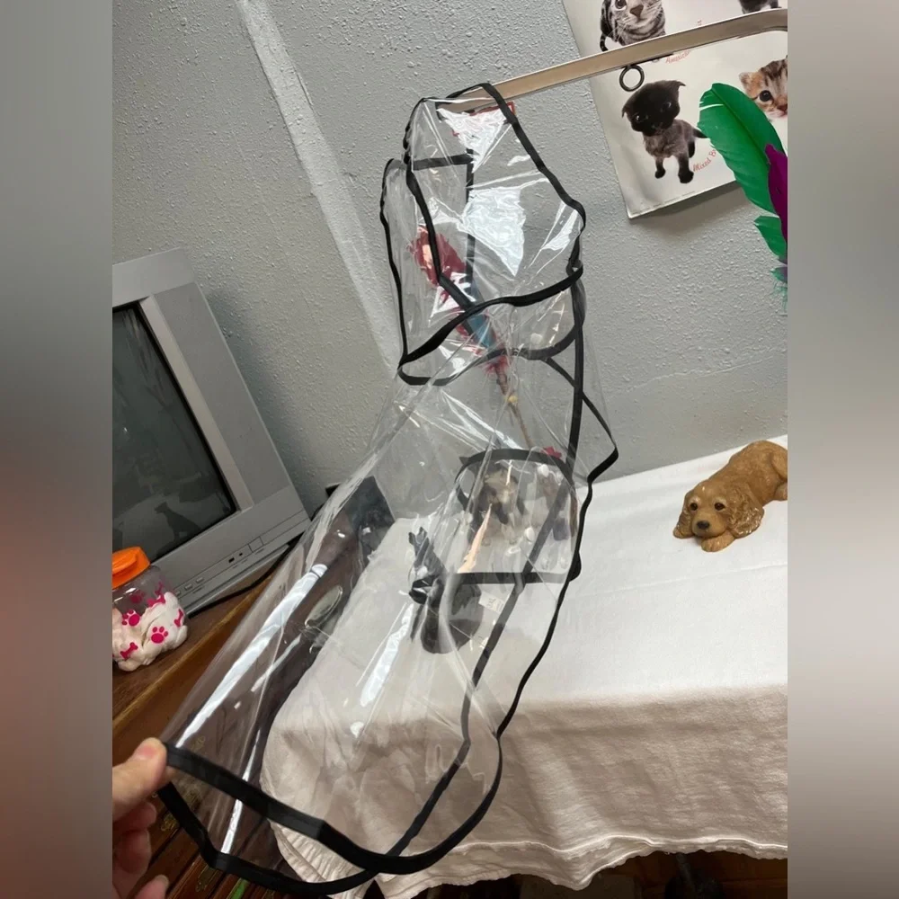 Transparent waterproof raincoat for dogs size XXL